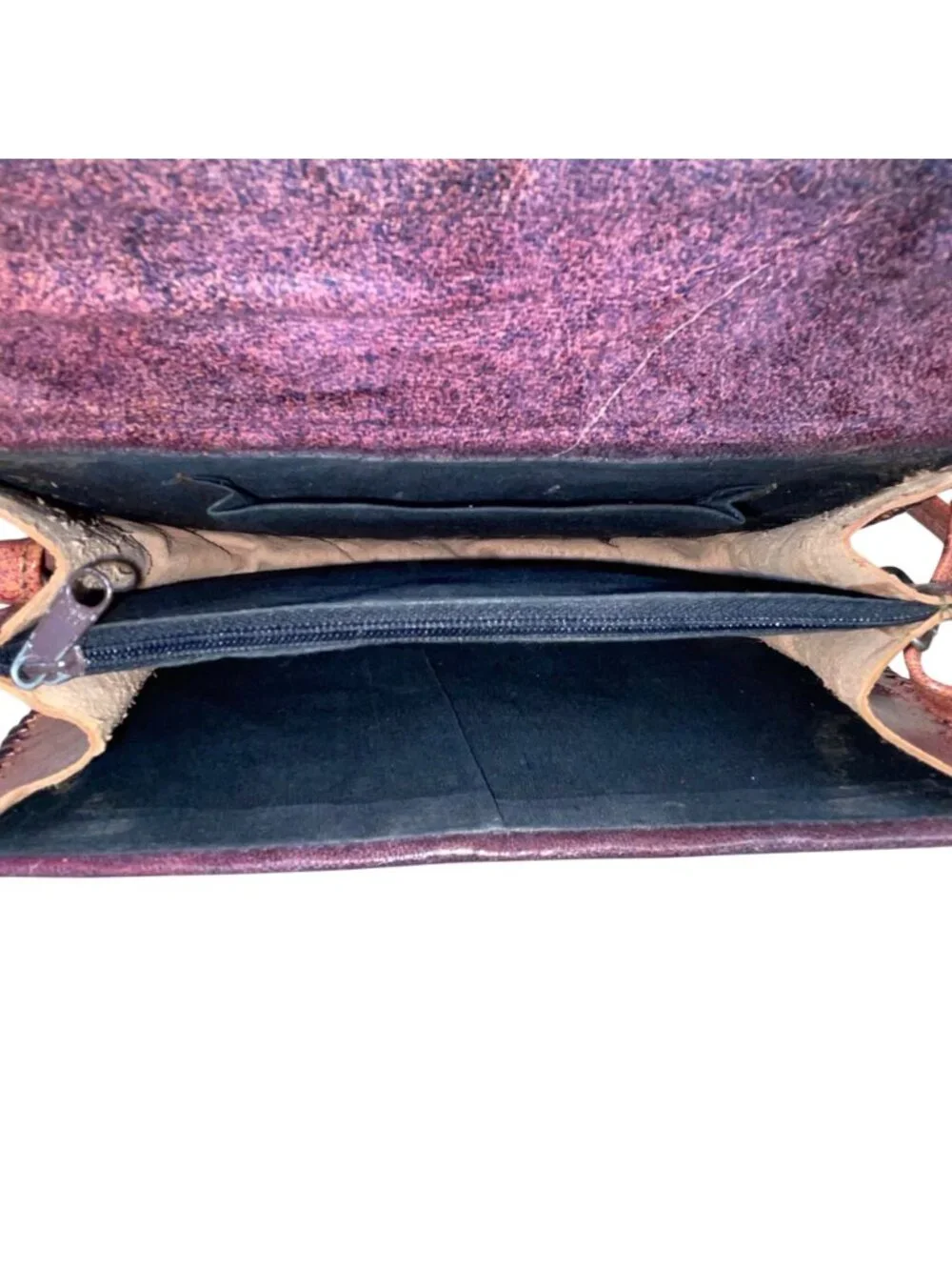 Women’s Brown Elephant & Tree Embossed Leather Shoulder Saddle Bag